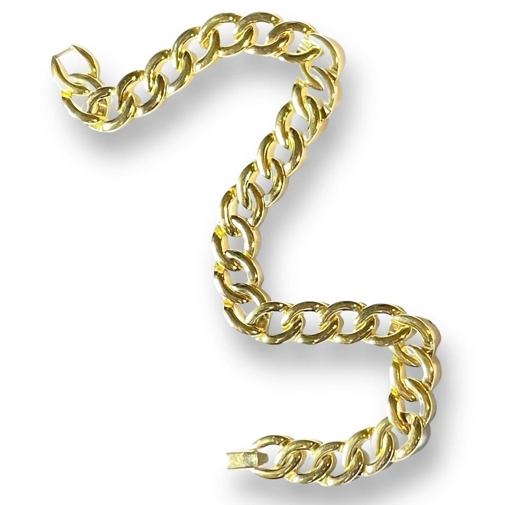 Vintage Napier Cuban Link Necklace Women’s Gold Tone Choker Signed - Picture 5 of 9